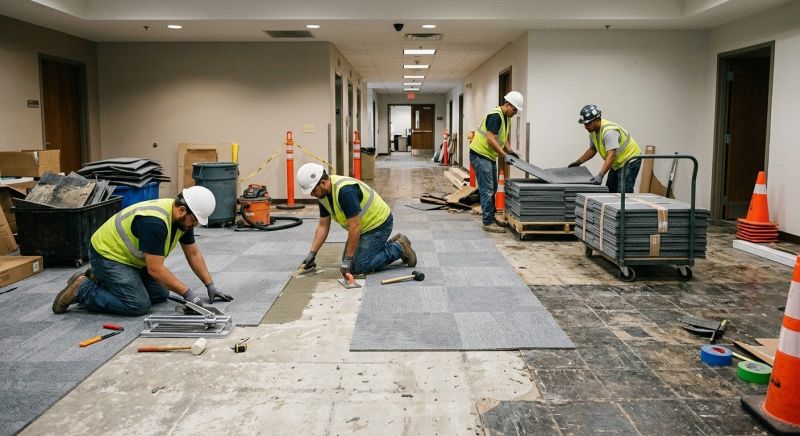 Our team working on Flooring Service projects in Hanover, PA